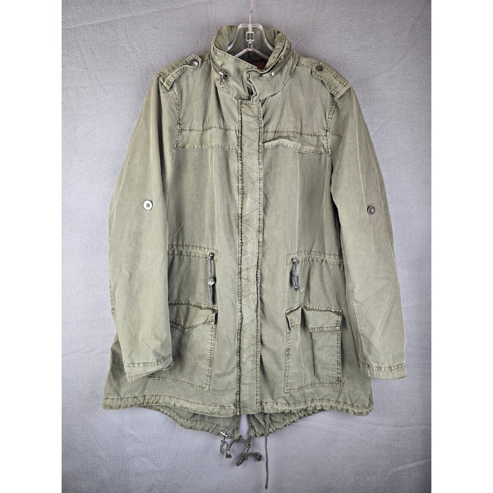 Levi's Field Jacket Women XL Green Utility Anorak Military Parka Gorpcore
